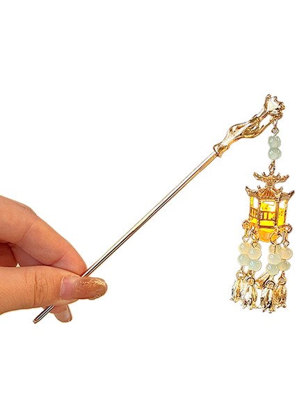 Parlayan Fenerler, Saç Tokaları, Kızlar, Eski Hanfu Saç Tokaları, Başın Arkasındaki Saç Tokaları, Saç Tokaları ve Saray Peri Başlıkları (Yurt Dışından)