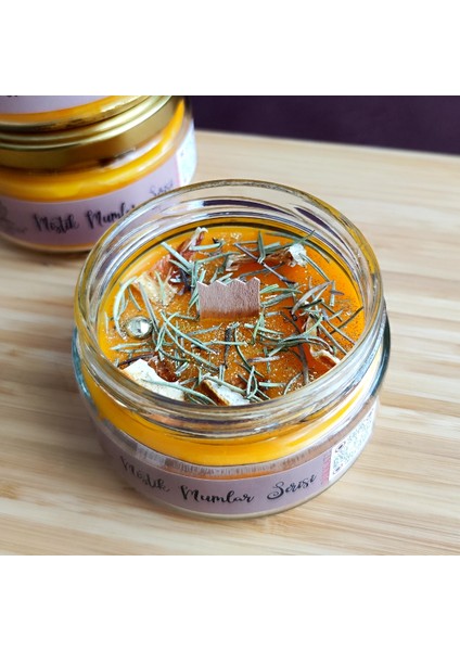Aşk & Huzur Mumu Biberiye ve Portakal Ritüeli Soya Mum 300 Gr.