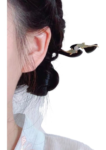 Yeni Çin Tarzı Yeşil Yeşim Saç Tokası, Üst Düzey Tasarım, Niş Antik Stil, Pan Saç Süsü, Kadın Yaz Net Kırmızı Başlık, Saç Tokası Gelgit (Yurt Dışından)