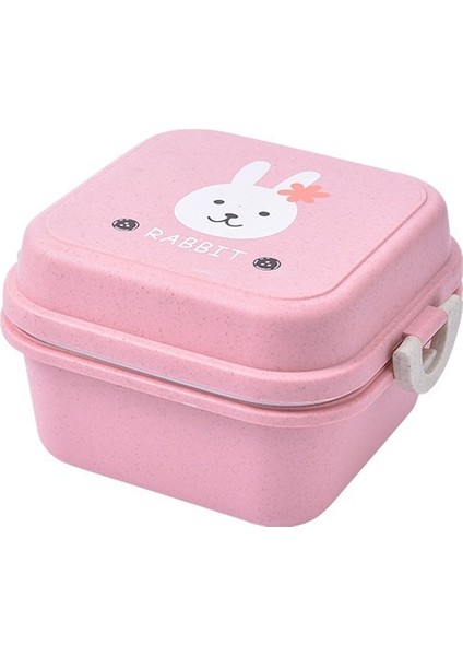 Sevimli Kare Öğle Yemeği Kutusu Öğrenci Taşınabilir Öğle Yemeği Kutusu (Yurt Dışından)