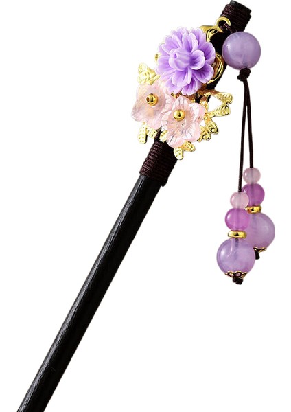 Mahkeme Tarzı, Abanoz Saç Tokası, Antik Stil, Hanfu Çiçekleri, Saç Tokaları, Ulusal Tarz, Püsküller, Adımlar, Sallanan Saç Tokaları, Antik Kostümler, Saç Aksesuarları (Yurt Dışından)