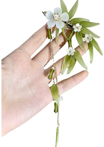 Yeni Çin Tarzı Yeşil Yeşim Saç Tokası, Üst Düzey Tasarım, Niş Antik Stil, Pan Saç Süsü, Kadın Yaz Net Kırmızı Başlık, Saç Tokası Gelgit (Yurt Dışından)