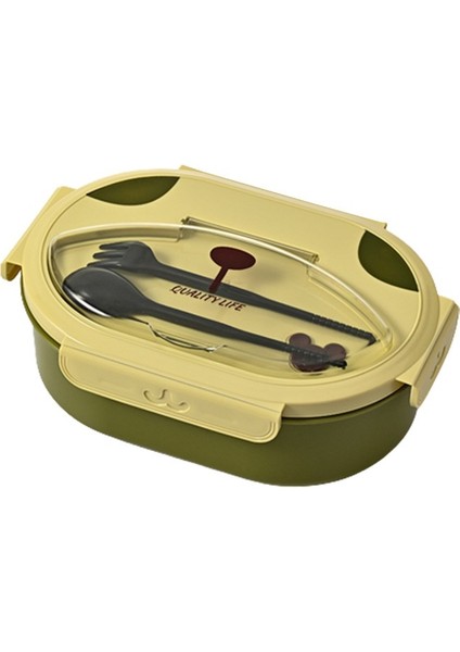 Mikrodalgaya Uygun Basit ve Sevimli Öğle Yemeği Kutusu (Yurt Dışından)