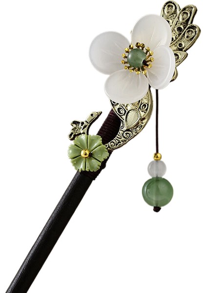 Mahkeme Tarzı, Abanoz Saç Tokası, Antik Stil, Hanfu Çiçekleri, Saç Tokaları, Ulusal Tarz, Püsküller, Adımlar, Sallanan Saç Tokaları, Antik Kostümler, Saç Aksesuarları (Yurt Dışından)