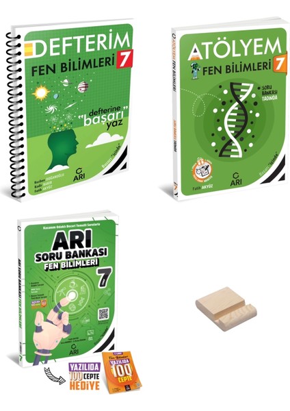 7. Sınıf Fen Bilimleri Defterim Atölyem ve Arı Soru Bankası 3’lü Set