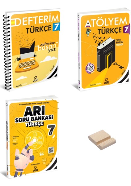 7. Sınıf Türkçe Defterim Atölyem ve Arı Soru Bankası 3’lü Set