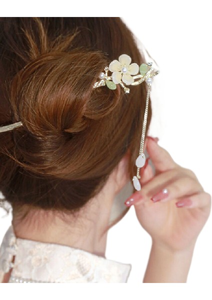 Yeni Çin Tarzı Yeşil Yeşim Saç Tokası, Üst Düzey Tasarım, Niş Antik Stil, Pan Saç Süsü, Kadın Yaz Net Kırmızı Başlık, Saç Tokası Gelgit (Yurt Dışından)