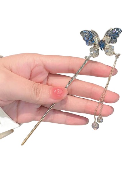 Süper Flaş Peri Kelebek Saç Tokası, Hanfu Aksesuarları, Niş Tasarım, Zarif Mizaç, Saç Tokası, Cheongsam, Saç Tokası (Yurt Dışından)