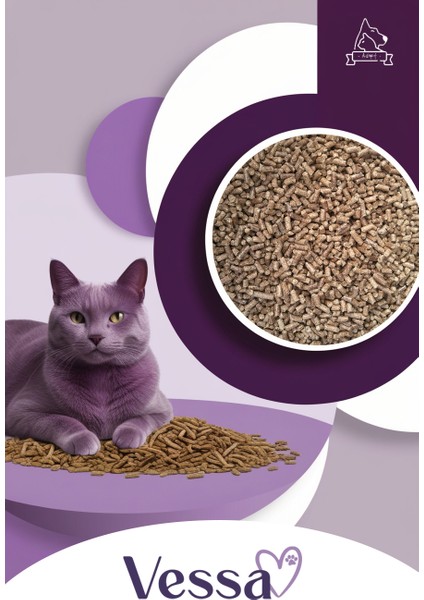 Kedi Kumu %100 Organik Doğal Çam Kokulu Pelet 5 Lt / 2,5 kg