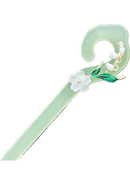 Yeni Çin Tarzı Yeşil Yeşim Saç Tokası, Üst Düzey Tasarım, Niş Antik Stil, Pan Saç Süsü, Kadın Yaz Net Kırmızı Başlık, Saç Tokası Gelgit (Yurt Dışından)