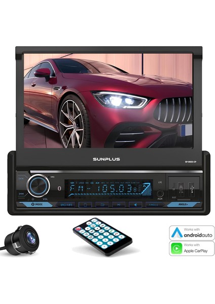 Hıtech SP-9033CP Android Indash Teyp 7 Inç 4X55 Watt Carplay Android Auto Bt/usb/sd/fm Radyo