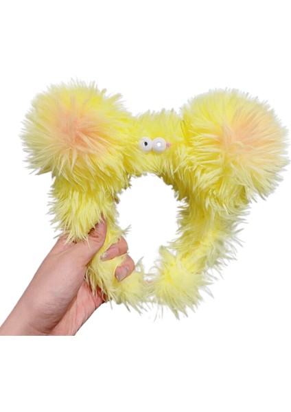 Kadınlar Için Sevimli Yüz Yıkama Özel Kafa Bandı 2023 Yeni Çizgi Şapkalar Saç Kravat Saç Kafa Bandı Peluş Saç Kravat Saç Tokası Kart Deliği (Yurt Dışından)