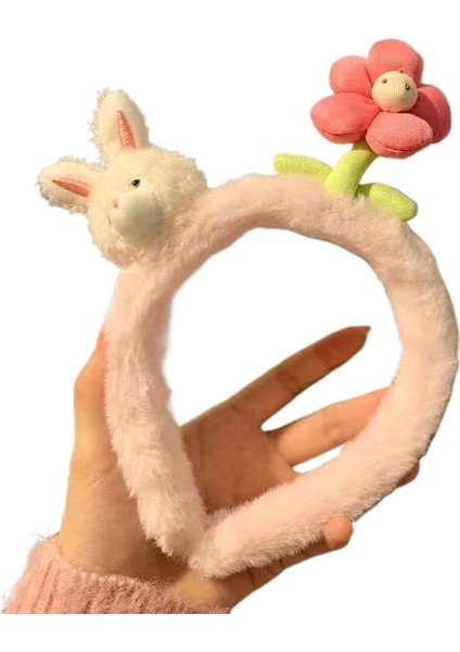 Kadınlar Için Sevimli Yüz Yıkama Özel Kafa Bandı 2023 Yeni Çizgi Şapkalar Saç Kravat Saç Kafa Bandı Peluş Saç Kravat Saç Tokası Kart Deliği (Yurt Dışından)