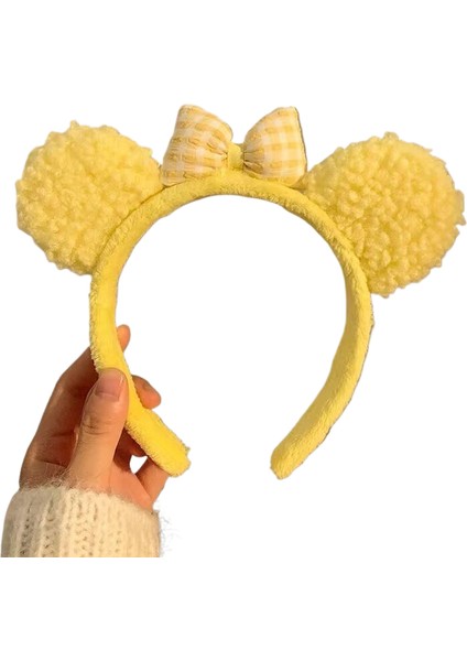 Kadınlar Için Sevimli Yüz Yıkama Özel Kafa Bandı 2023 Yeni Çizgi Şapkalar Saç Kravat Saç Kafa Bandı Peluş Saç Kravat Saç Tokası Kart Deliği (Yurt Dışından)