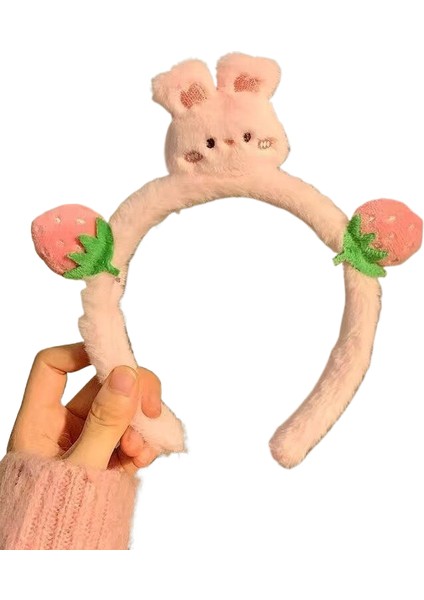 Kadınlar Için Sevimli Yüz Yıkama Özel Kafa Bandı 2023 Yeni Çizgi Şapkalar Saç Kravat Saç Kafa Bandı Peluş Saç Kravat Saç Tokası Kart Deliği (Yurt Dışından)