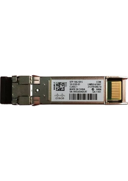 Orjinal Türkiye Distribütör Garantili Cisco SFP-10G-SR-S Modülü (S- Sınıfı ) 10-3105-01 Sfp