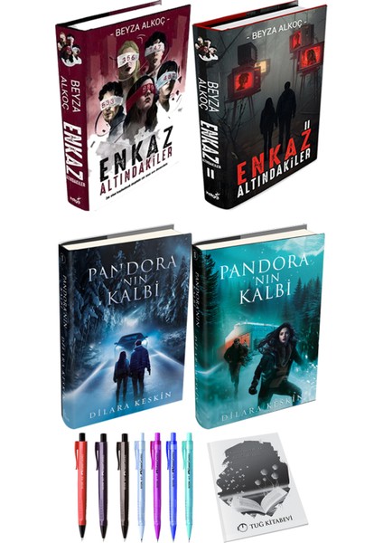 Enkaz Altındakiler 1-2 - Pandora'nın Kalbi 1-2 + Kalem + Not Defteri