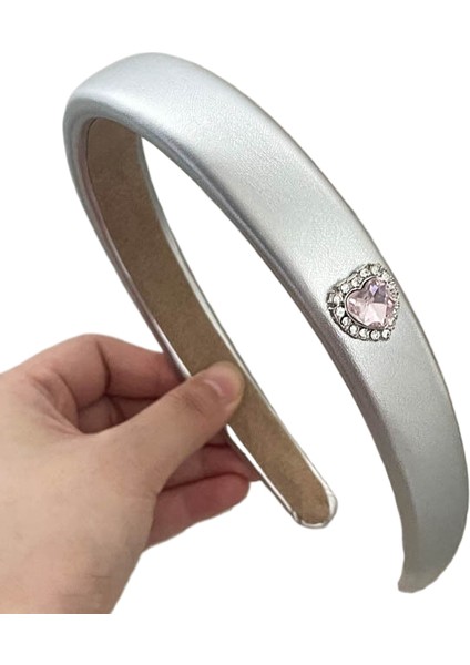 Gri Gümüş Kore Versiyonu Kafa Bandı Yaz High-End Sense Günlük Tatlı Kafa Bandı Saç Süs Doku Saç Deliği Yeni Stil (Yurt Dışından)