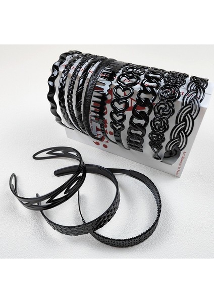 Basit Siyah Yüz Yıkama Kaymaz Dişli Plastik Kafa Bandı Patlama Preslenmiş Kafa Bandı Kore Versiyonu Yetişkin Kadın Saç Tokası Şapkalar (Yurt Dışından) modelleri