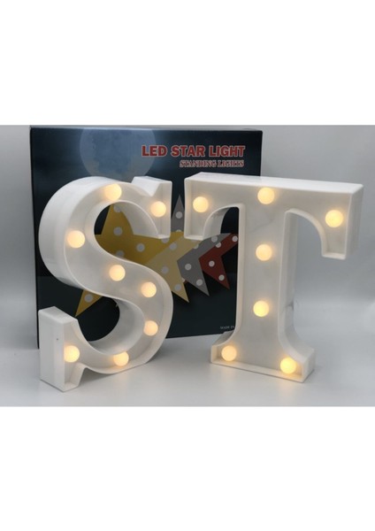 Çok Renkli Dogusdeco S Harfi LED Aydınlatma Harfler LED Işık Gece Lambası