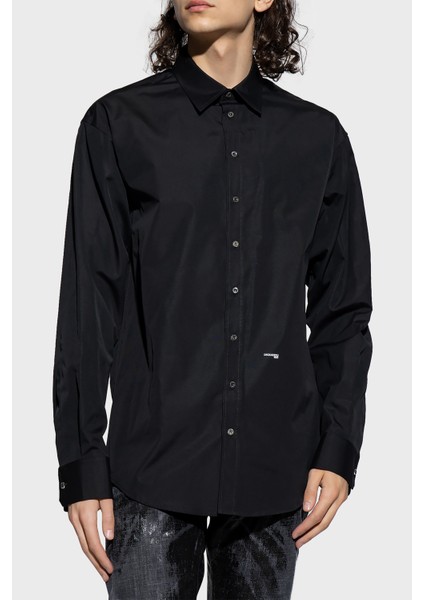 Logolu % 100 Pamuklu Regular Fit Erkek Gömlek S74DM0660 S36275 900