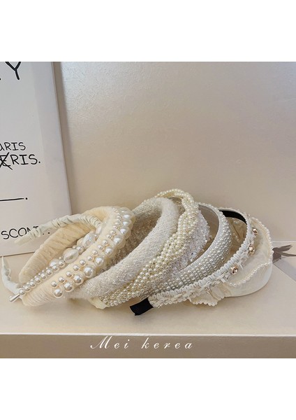 Fransız Retro Kumaş, Aşk Büküm, Inci Kafa Bandı, Süper Peri Mizaç, Tatlı Tasarım, Kafa Bandı, Saç Bandı, Saç Süsü (Yurt Dışından) modelleri