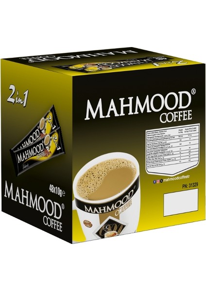 Mahmood Coffee 2si 1 Arada 48 Adet Kupa Bardak Hediyeli