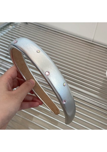 Gri Gümüş Kore Versiyonu Kafa Bandı Yaz High-End Sense Günlük Tatlı Kafa Bandı Saç Süs Doku Saç Deliği Yeni Stil (Yurt Dışından) fırsatları