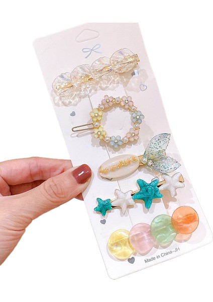 Yeni Saç Tokası Sevimli, Tatlı Kız Klibi Ördek Gagası Klibi, Kırık Saç Patlama Klipsi Narin ve Süper Peri Kenar Klipsi Saç Süsü (Yurt Dışından)