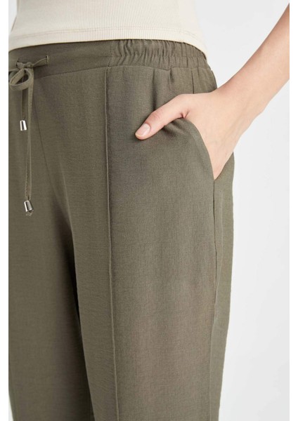 Jogger Pantolon Lastikli Bel Bağcıklı Basic Düz Paça D2573AX24AU indirimleri