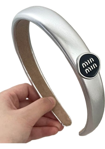Gri Gümüş Kore Versiyonu Kafa Bandı Yaz High-End Sense Günlük Tatlı Kafa Bandı Saç Süs Doku Saç Deliği Yeni Stil (Yurt Dışından)