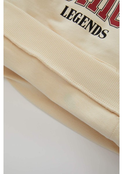 Erkek Bebek Bisiklet Yaka Baskılı Sweatshirt D2593A524AU