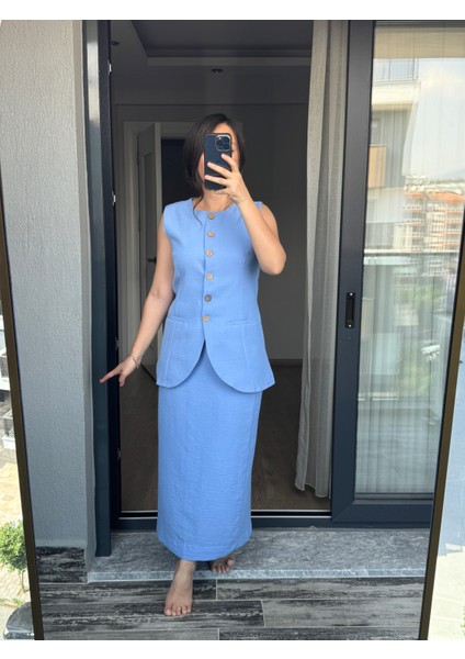 Bebe Mavisi Etek Yelek Takım fiyatları