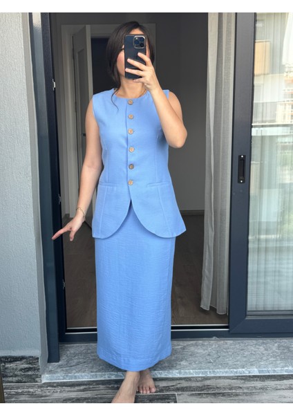 Bebe Mavisi Etek Yelek Takım fırsatları