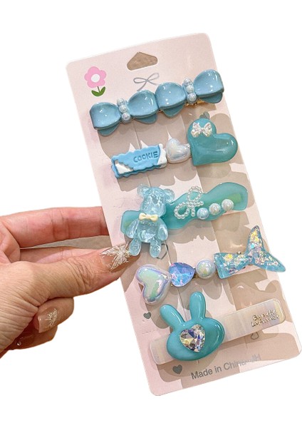 Yeni Saç Tokası Sevimli, Tatlı Kız Klibi Ördek Gagası Klibi, Kırık Saç Patlama Klipsi Narin ve Süper Peri Kenar Klipsi Saç Süsü (Yurt Dışından)