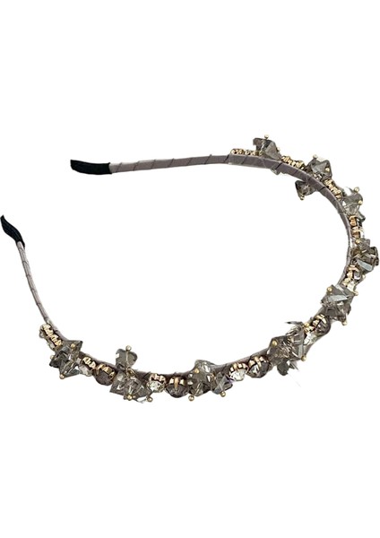 Gri Gümüş Kore Versiyonu Kafa Bandı Yaz High-End Sense Günlük Tatlı Kafa Bandı Saç Süs Doku Saç Deliği Yeni Stil (Yurt Dışından)