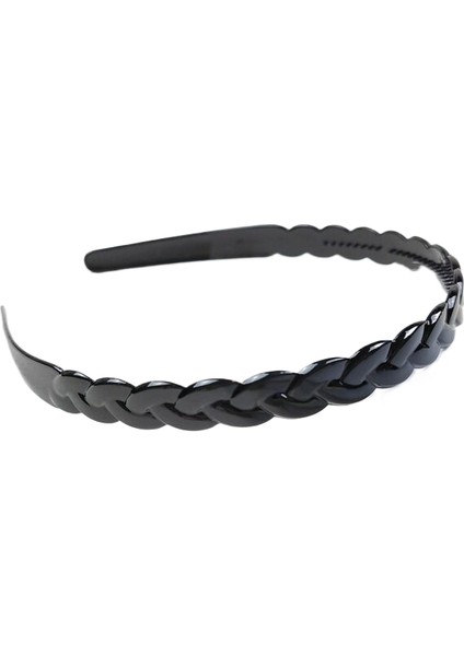 Basit Siyah Yüz Yıkama Kaymaz Dişli Plastik Kafa Bandı Patlama Preslenmiş Kafa Bandı Kore Versiyonu Yetişkin Kadın Saç Tokası Şapkalar (Yurt Dışından)