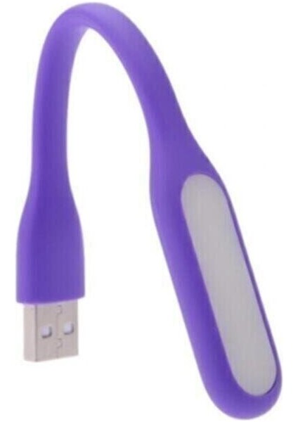 Mor USB LED Işık Esnek Okuma Lamba -Mor
