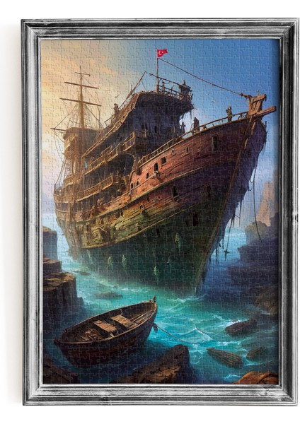 1000 Parça Lost Shıp Puzzle 48 x 68 cm