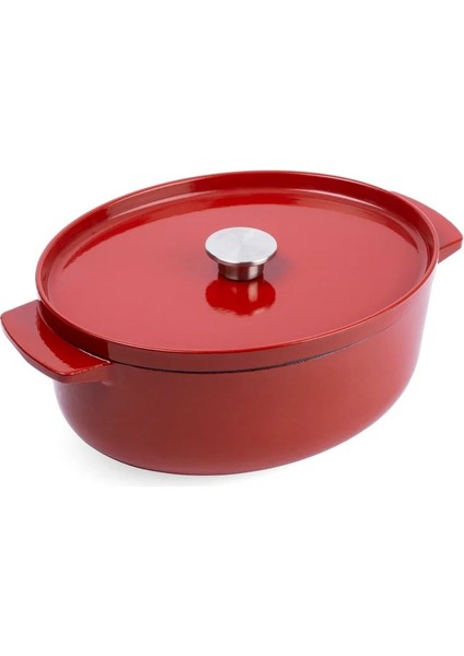CC006063 Oval Döküm Demir Tencere 30 cm / 5,6 L Empire Kırmızı