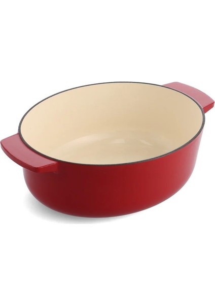 CC006063 Oval Döküm Demir Tencere 30 cm / 5,6 L Empire Kırmızı
