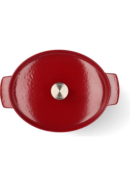CC006063 Oval Döküm Demir Tencere 30 cm / 5,6 L Empire Kırmızı