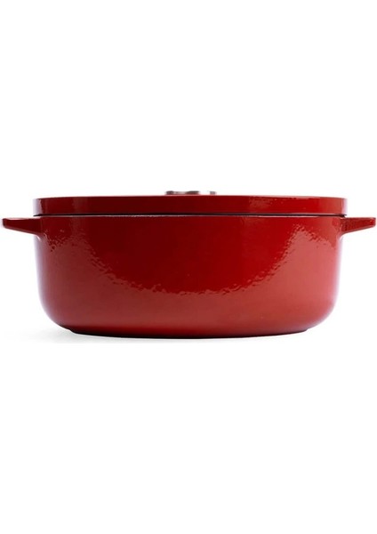 CC006063 Oval Döküm Demir Tencere 30 cm / 5,6 L Empire Kırmızı