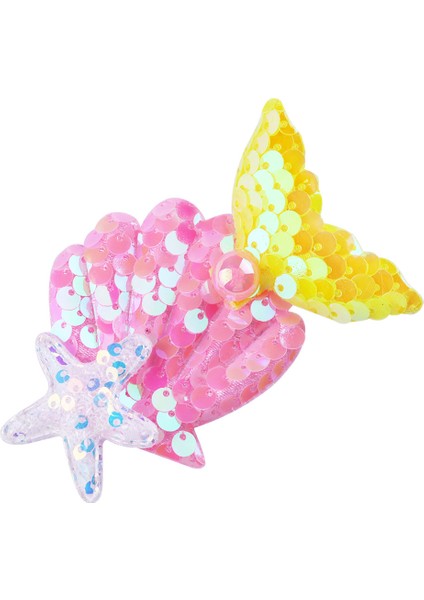 Karikatür Inci Denizkızı Kuyruğu Çocuk Saç Tokaları Sevimli Kabukları Denizyıldızı Ördek Gagası Klipleri Payetli Klips Aksesuarları (Yurt Dışından)