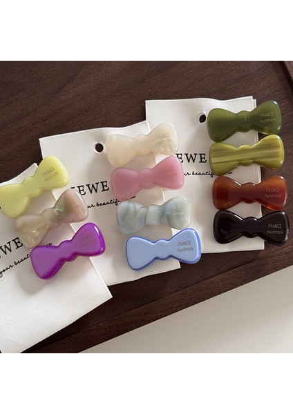 Yeni Moda 8.5 cm Geometrik Renk Dalgalı Saç Klipsi Vintage Akrilik Mermer Bahar Klip Üst Klip Saç Süsü (Yurt Dışından) modelleri