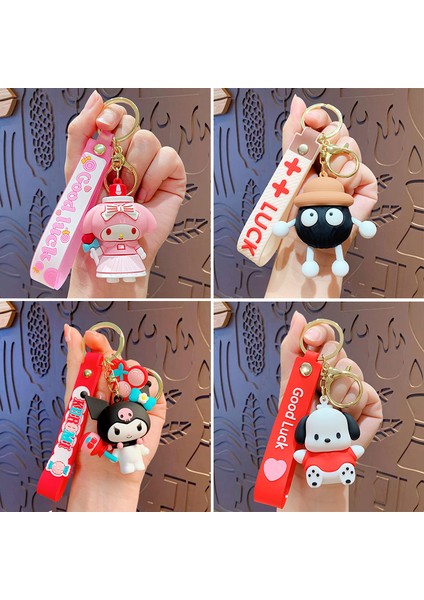 Karikatür Damla Kauçuk Bebek Anahtarlık Kolye Kadın Yaratıcı Çift Araba Okul Çantası Anahtarlık (Yurt Dışından) modelleri