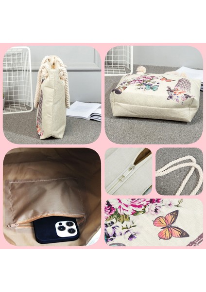 Karikatür Bayan Hemşire Baskı Çanta Rahat Yüksek Kapasiteli Bayan Çantası Çanta Eko Yeniden Kullanılabilir Alışveriş Çantası Açık Seyahat Plaj Çantası (Yurt Dışından) fırsatları