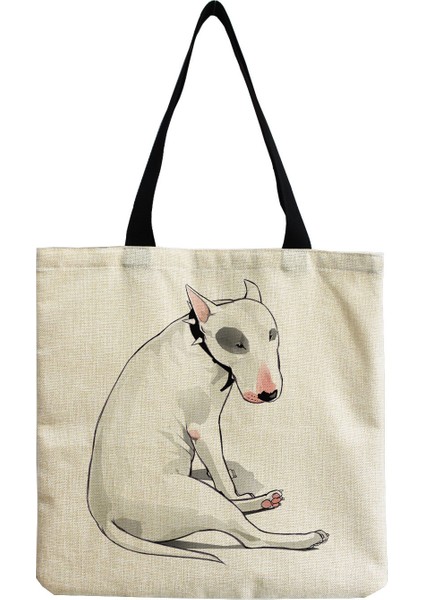 Çok Fonksiyonlu Taşınabilir Alışveriş Çantası Moda Kadın Plaj Çantası Komik Bulldog Baskı Tote Çanta (Yurt Dışından)