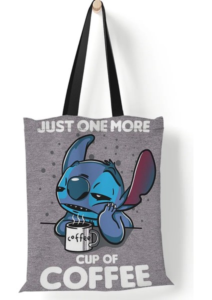 Disney Kadın Tote Çanta Mickey Mouse Lilo ve Dikiş Kanvas Tote Büyük Kapasiteli Alışveriş Çantası Kız Omuz Çantası (Yurt Dışından)