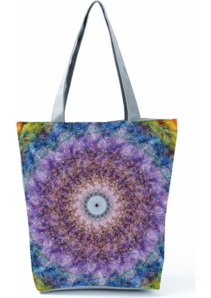 Yeniden Kullanılabilir Omuz Çantası, Günlük Taşınabilir Mandala Baskılı Taşıma Çantası, Yaratıcı Taşıma Çantası (Yurt Dışından)